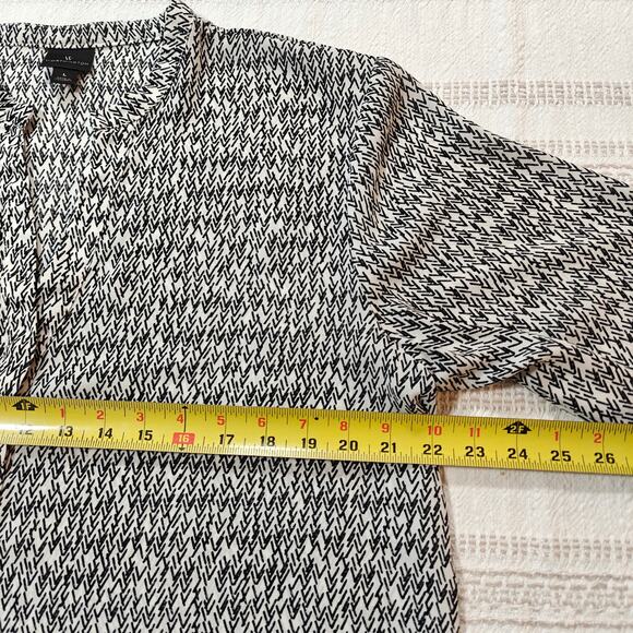 Worthington Oversized White and Black Pattern Tunic Top Size L - Picture 3 of 7